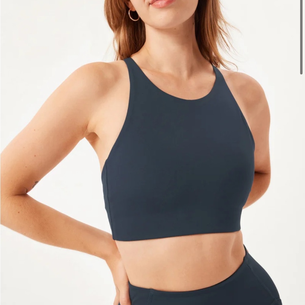 NWT girlfriend collective athletic topenga halter  bra size XXS